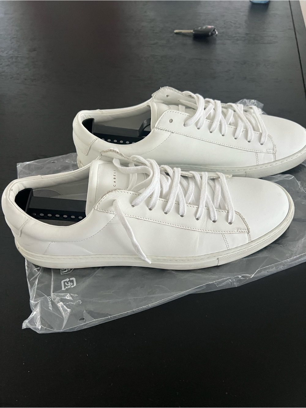 Oliver Cabell White Low-Top Leather Sneakers